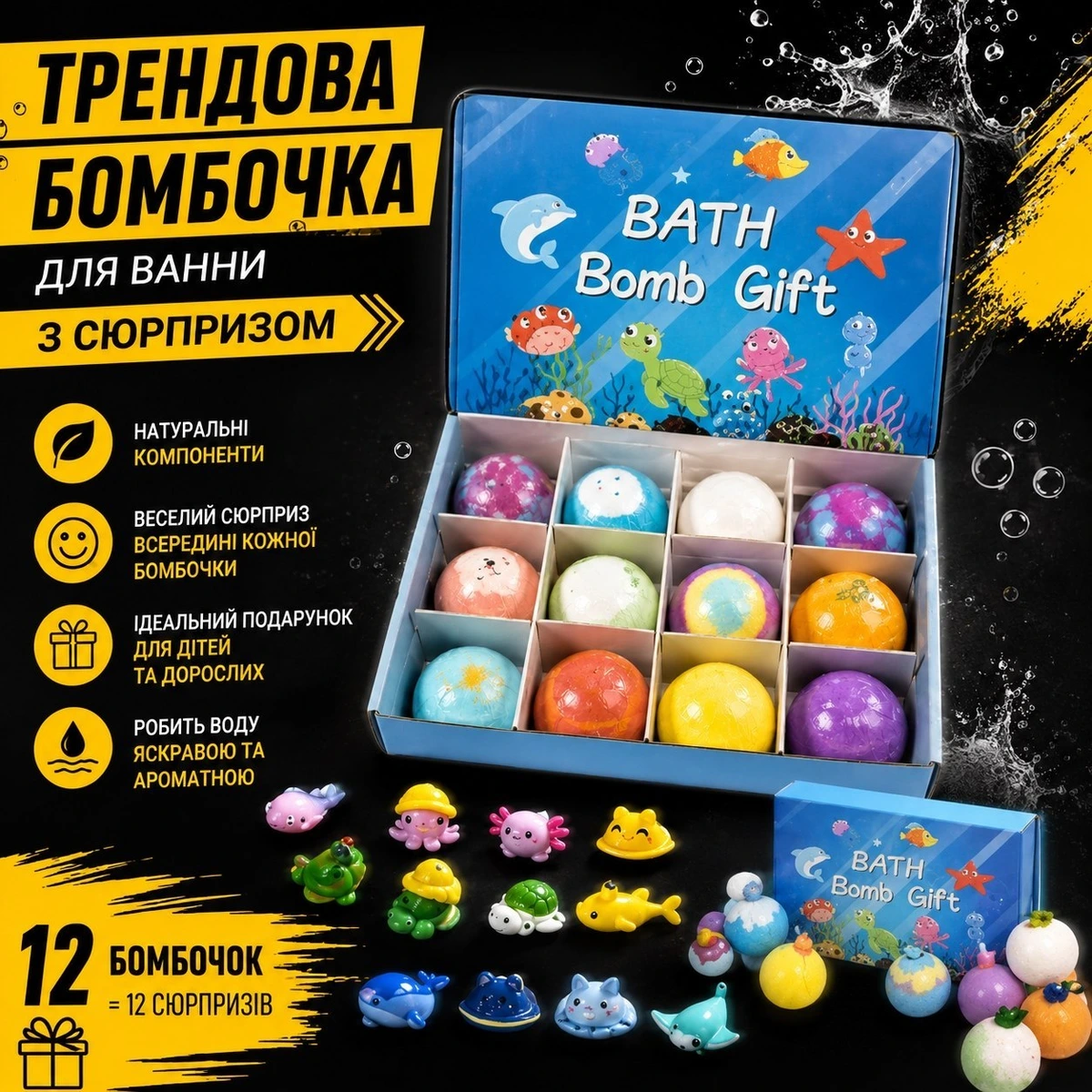 Синій набір бомбочок Bath Bomb Gift